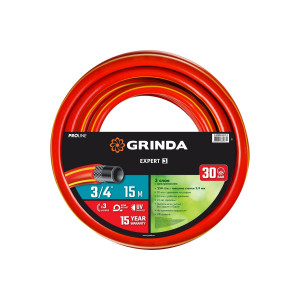 Шланг GRINDA " EXPERT" 3-х слойный, 3/4", 15м 8-429005-3/4-15