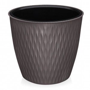 Кашпо Kerama  Ø 31/h=28см./V=14,2л.серо-коричневый  Elfplast