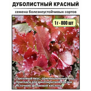 Салат Дуболистный красный 800шт 1г (ЭКО-СЕРИЯ) АБЦ	