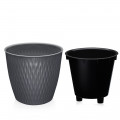 Кашпо Kerama Ø 25,8/h=23см./V=8,5л.графитовый Elfplast