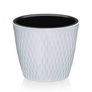Кашпо Kerama Ø 25,8/h=23см./V=8,5л.белый  Elfplast